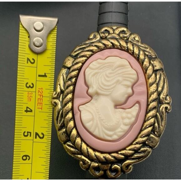 Large Statement Resin / Plastic Cameo Handmade Ring Size 7 Adjustable - Picture 4 of 5